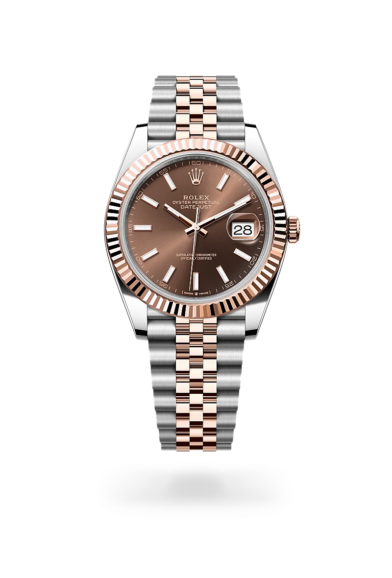 rolex datejust in everose rolesor - combination of oystersteel and everose gold, m126331-0002 - Date & Time