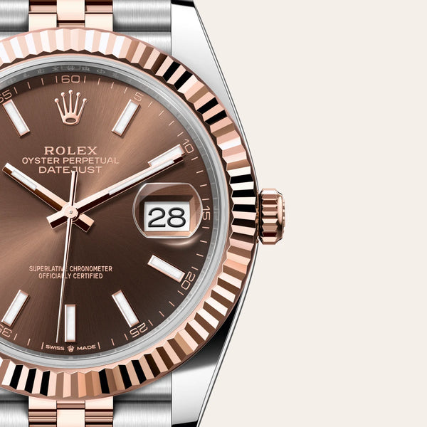 rolex datejust in everose rolesor - combination of oystersteel and everose gold, m126331-0002 - Date & Time