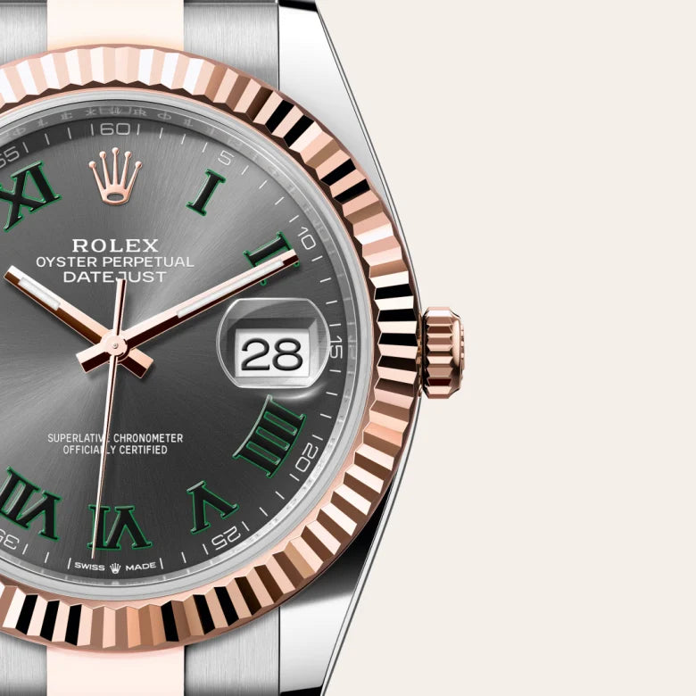 rolex datejust in everose rolesor - combination of oystersteel and everose gold, m126331-0015 - Date & Time