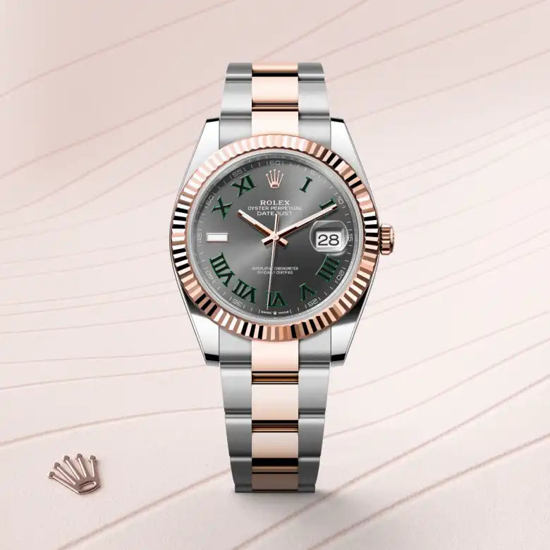 rolex datejust in everose rolesor - combination of oystersteel and everose gold, m126331-0015 - Date & Time