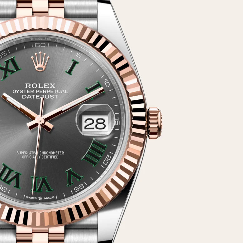 rolex datejust in everose rolesor - combination of oystersteel and everose gold, m126331-0016 - Date & Time