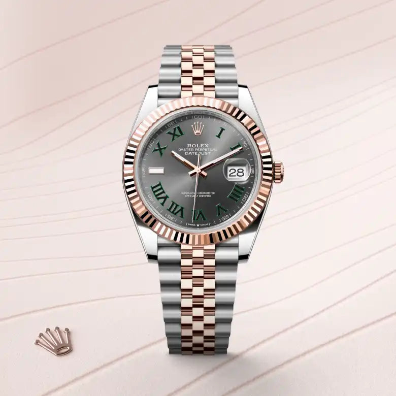 rolex datejust in everose rolesor - combination of oystersteel and everose gold, m126331-0016 - Date & Time
