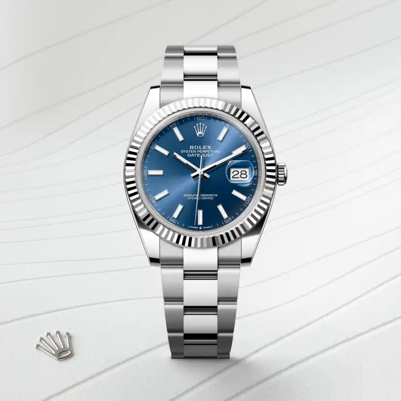 rolex datejust in white rolesor - combination of oystersteel and white gold, m126334-0001 - Date & Time