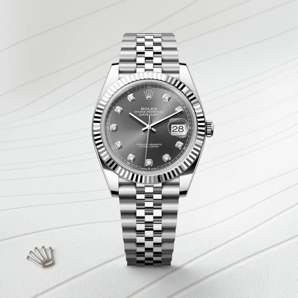 rolex datejust in white rolesor - combination of oystersteel and white gold, m126334-0006 - Date & Time