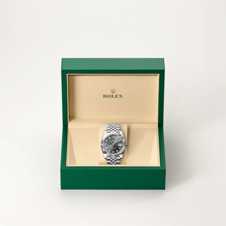 rolex datejust in white rolesor - combination of oystersteel and white gold, m126334-0006 - Date & Time