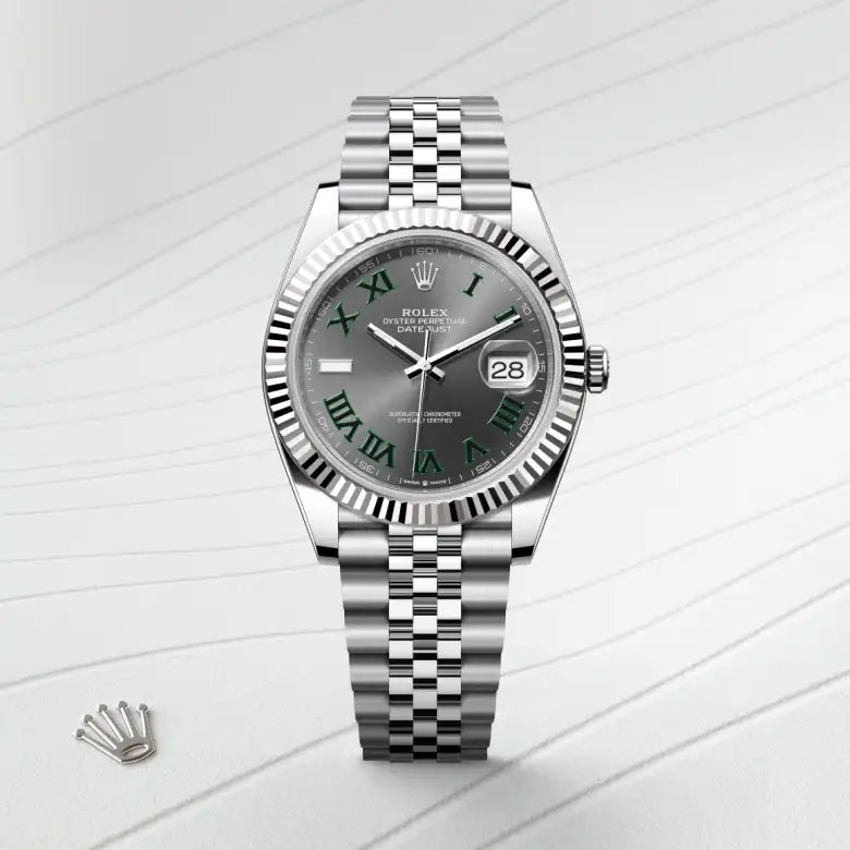rolex datejust in white rolesor - combination of oystersteel and white gold, m126334-0022 - Date & Time