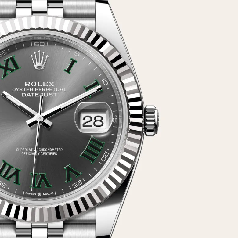 rolex datejust in white rolesor - combination of oystersteel and white gold, m126334-0022 - Date & Time
