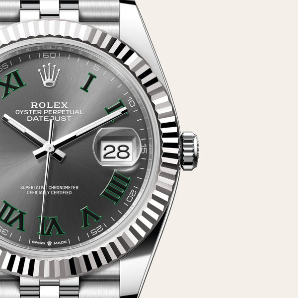 rolex datejust in white rolesor - combination of oystersteel and white gold, m126334-0022 - Date & Time