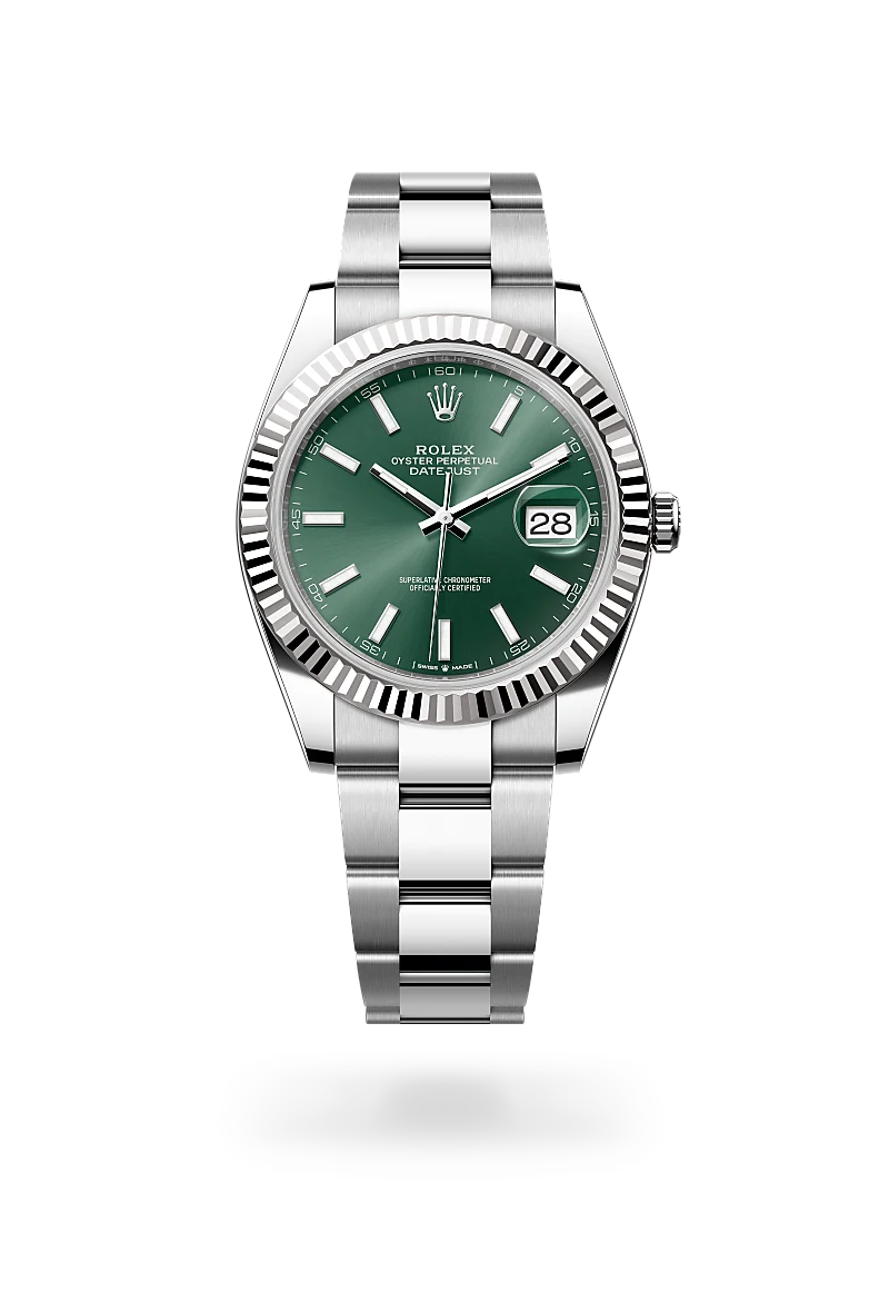 rolex datejust in white rolesor - combination of oystersteel and white gold, m126334-0027 - Date & Time