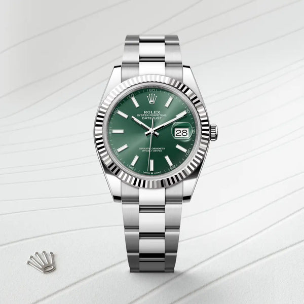 rolex datejust in white rolesor - combination of oystersteel and white gold, m126334-0027 - Date & Time