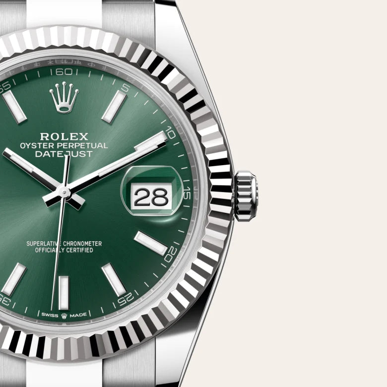 rolex datejust in white rolesor - combination of oystersteel and white gold, m126334-0027 - Date & Time
