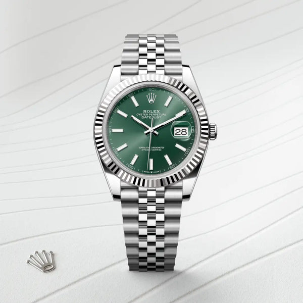 rolex datejust in white rolesor - combination of oystersteel and white gold, m126334-0028 - Date & Time