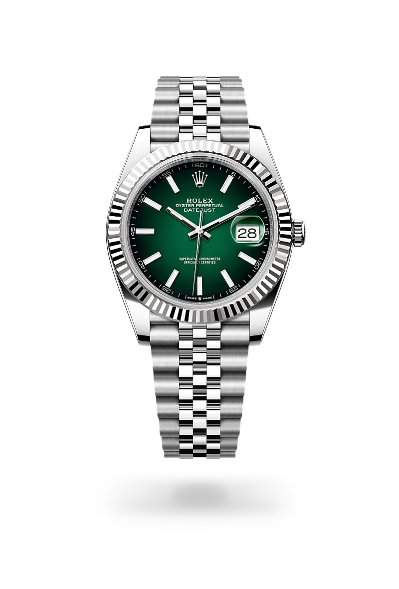 rolex datejust in white rolesor - combination of oystersteel and white gold, m126334-0034 - Date & Time