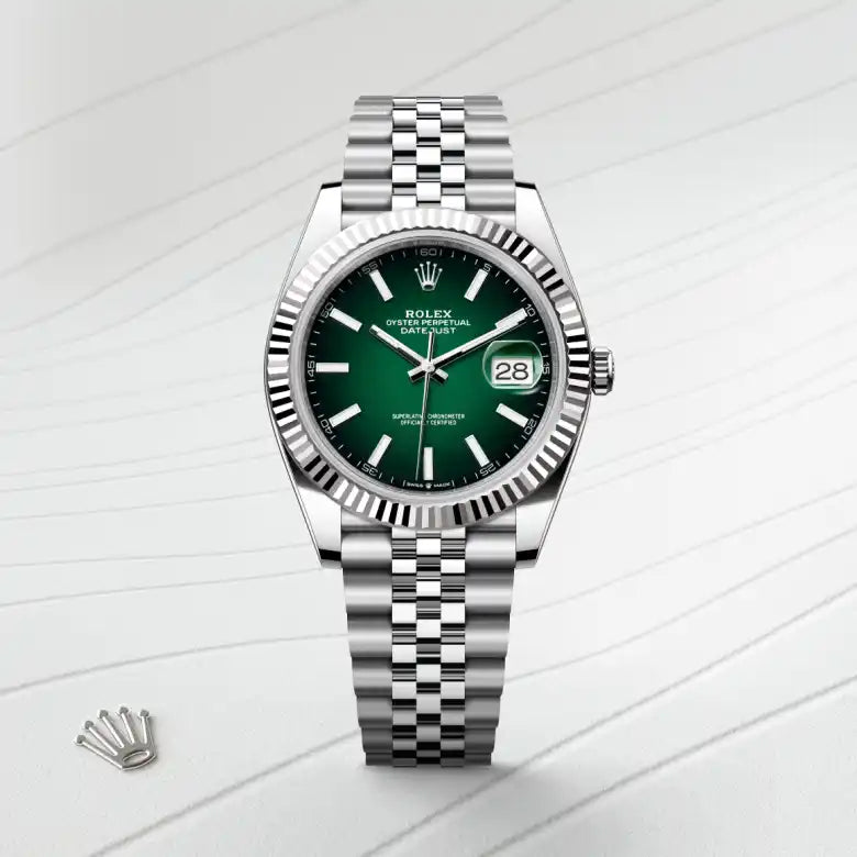 rolex datejust in white rolesor - combination of oystersteel and white gold, m126334-0034 - Date & Time