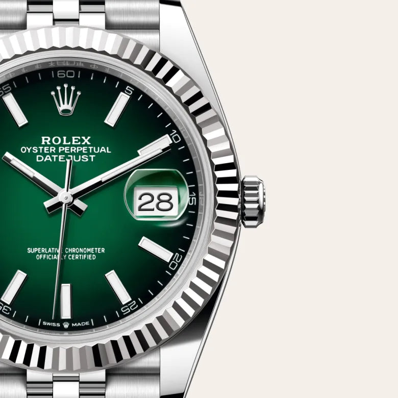 rolex datejust in white rolesor - combination of oystersteel and white gold, m126334-0034 - Date & Time