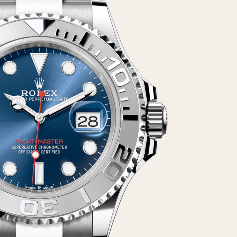 rolex yacht-master in rolesium - combination of oystersteel and platinum, m126622-0002 - Date & Time