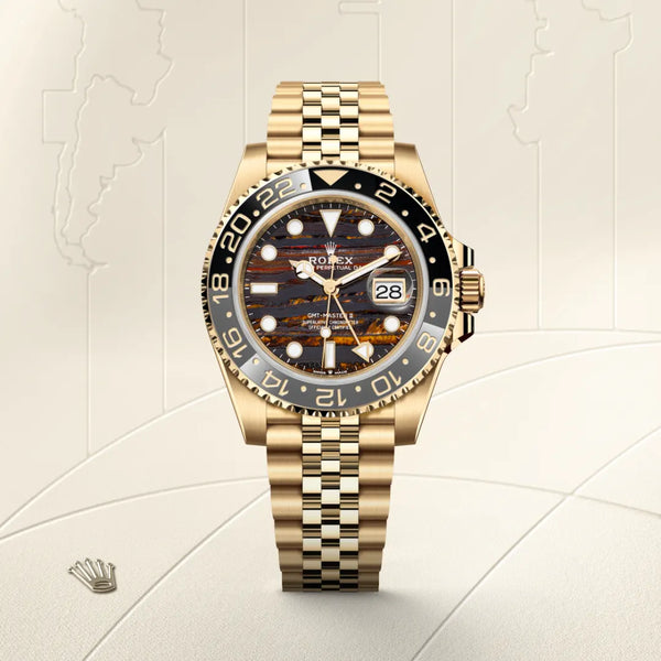 rolex gmt-master ii in 18 ct yellow gold, m126718grnr-0002 - Date & Time
