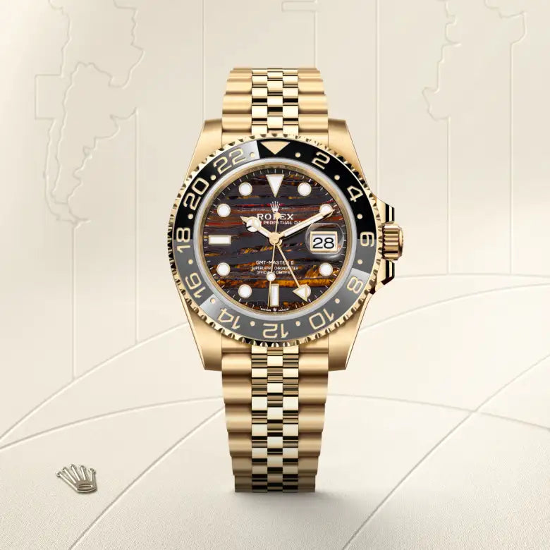 rolex gmt-master ii in 18 ct yellow gold, m126718grnr-0002 - Date & Time