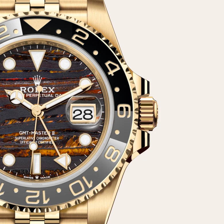 rolex gmt-master ii in 18 ct yellow gold, m126718grnr-0002 - Date & Time