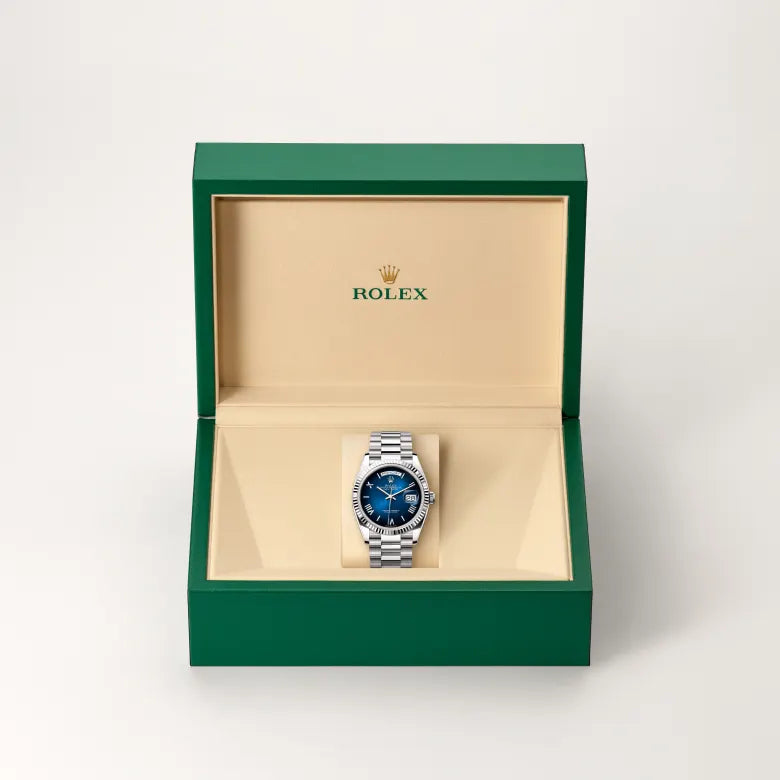 rolex day-date in 18 ct white gold, m128239-0063 - Date & Time