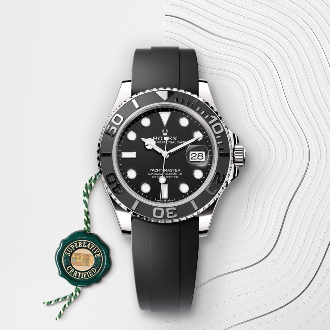 ROLEX Yacht-Master II 風　自動巻き時計 Rolex Yacht-Master 42 in 18 ct white gold, M226659-0002 | Date & Time