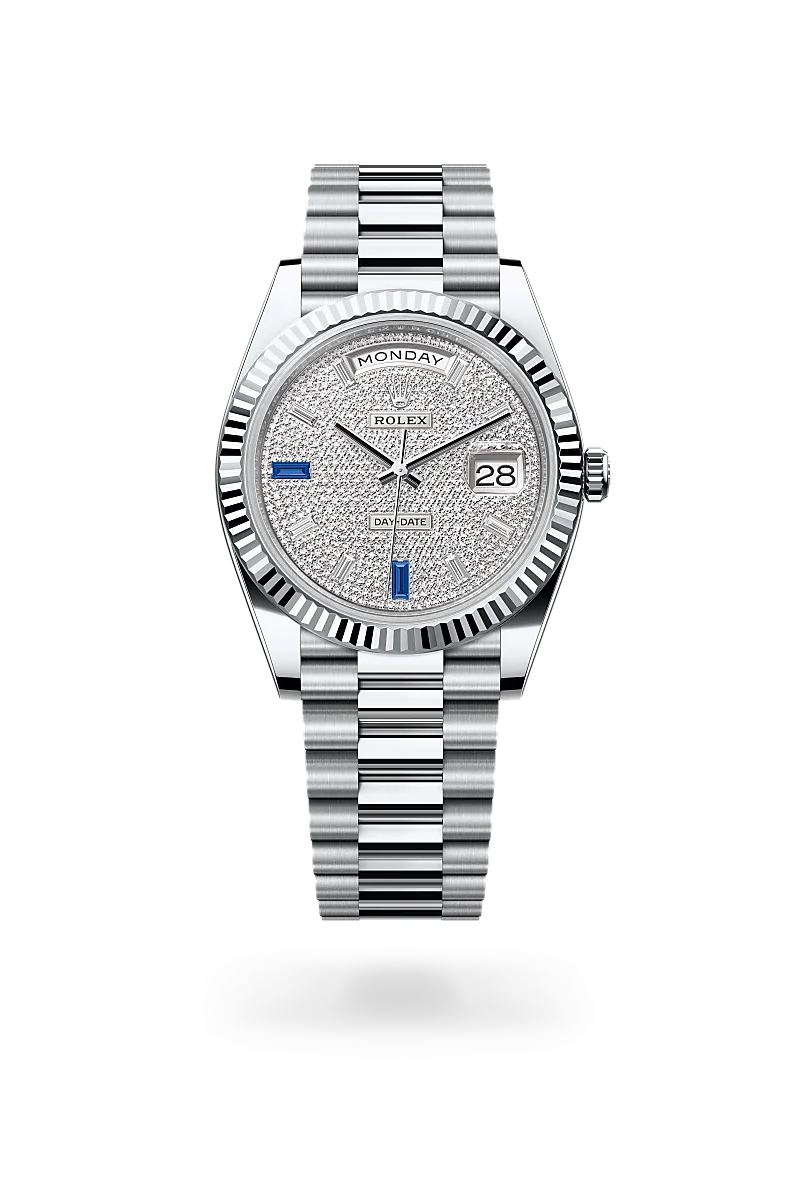 rolex day-date in platinum, m228236-0009 - Date & Time