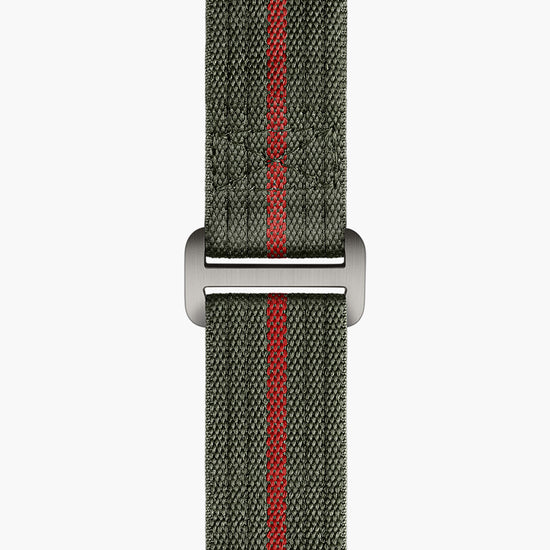 TUDOR Pelagos FXD M25717N-0001, 42mm titanium dive watch with matte black dial and green fabric strap with red band