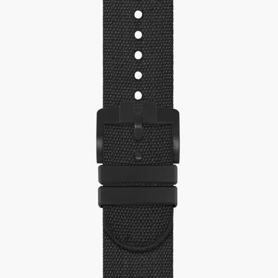 TUDOR Pelagos FXD Chrono M25827KN-0001, 43mm black carbon composite chronograph with matte black dial and black fabric strap