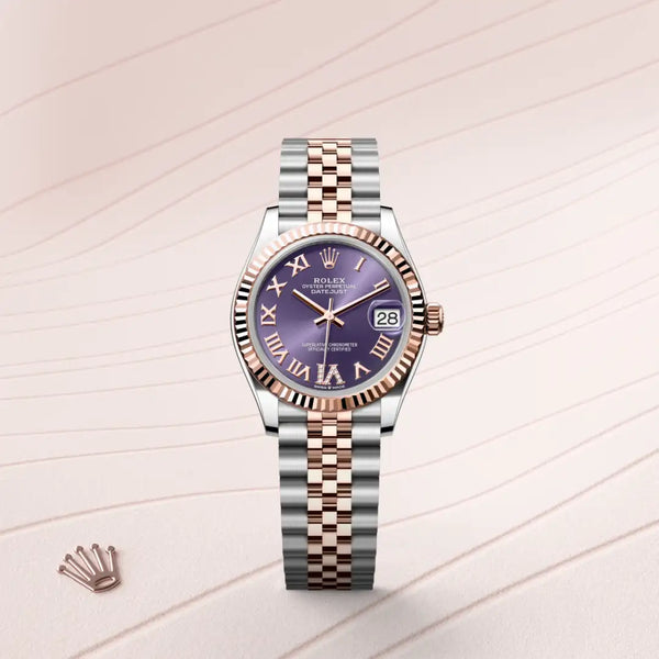 rolex datejust in everose rolesor - combination of oystersteel and everose gold, m278271-0020 - Date & Time