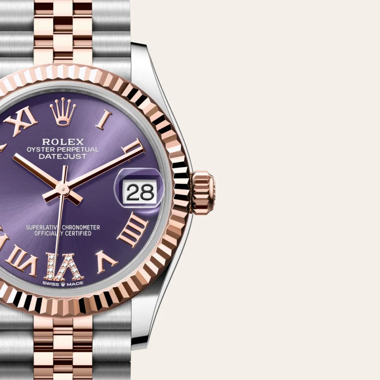 rolex datejust in everose rolesor - combination of oystersteel and everose gold, m278271-0020 - Date & Time