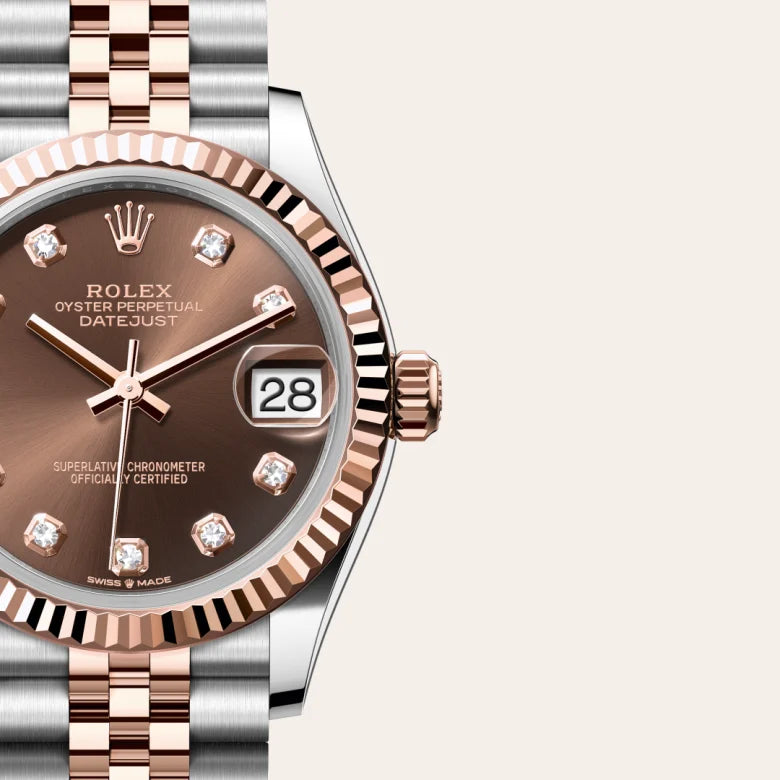 rolex datejust in everose rolesor - combination of oystersteel and everose gold, m278271-0028 - Date & Time