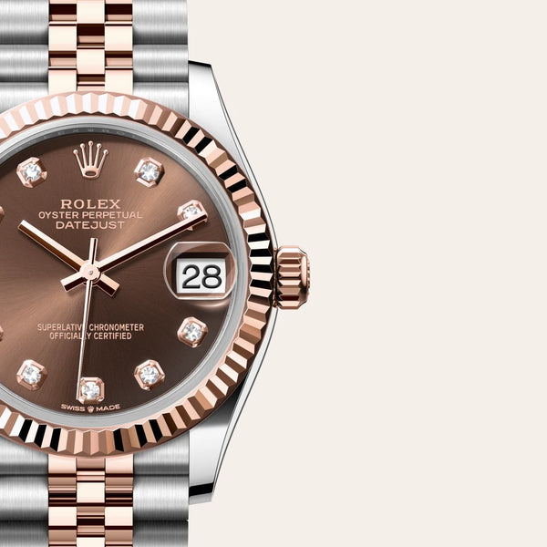 rolex datejust in everose rolesor - combination of oystersteel and everose gold, m278271-0028 - Date & Time