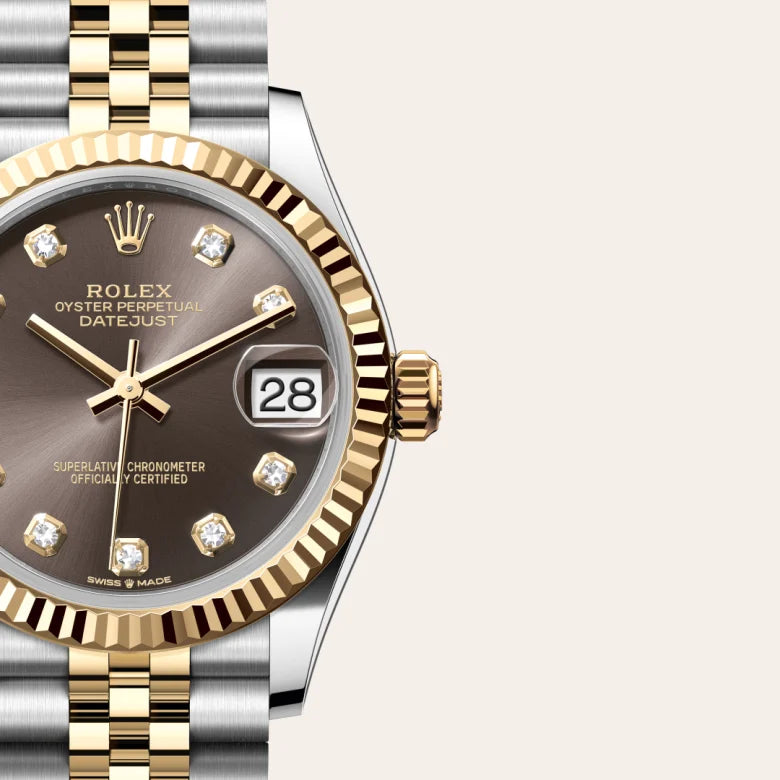 rolex datejust in yellow rolesor - combination of oystersteel and yellow gold, m278273-0022 - Date & Time