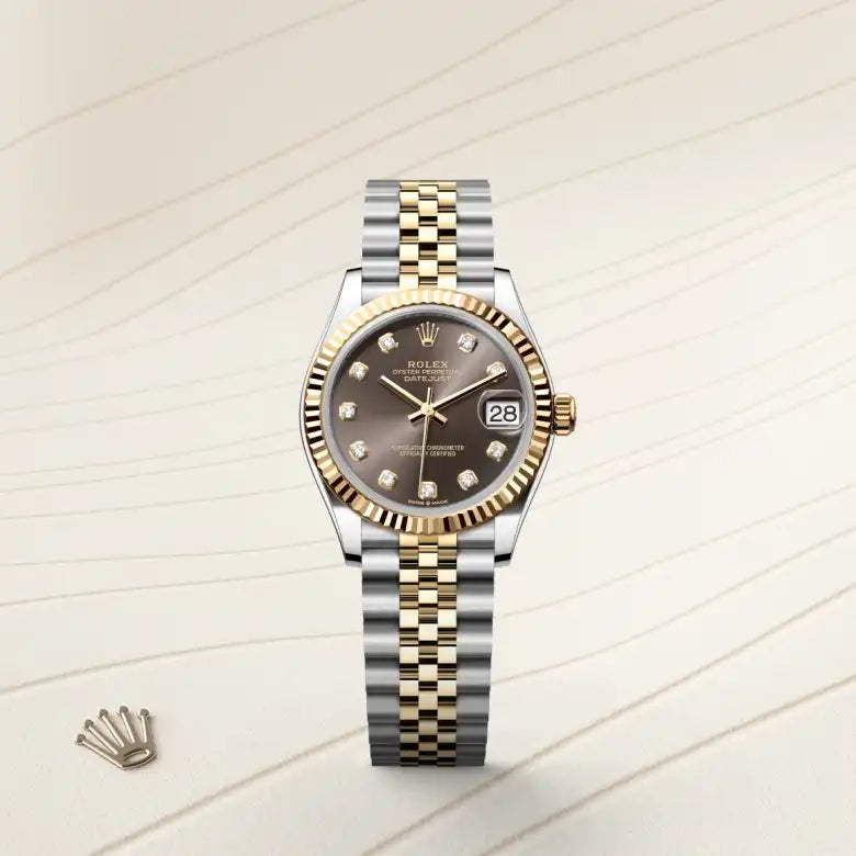 rolex datejust in yellow rolesor - combination of oystersteel and yellow gold, m278273-0022 - Date & Time