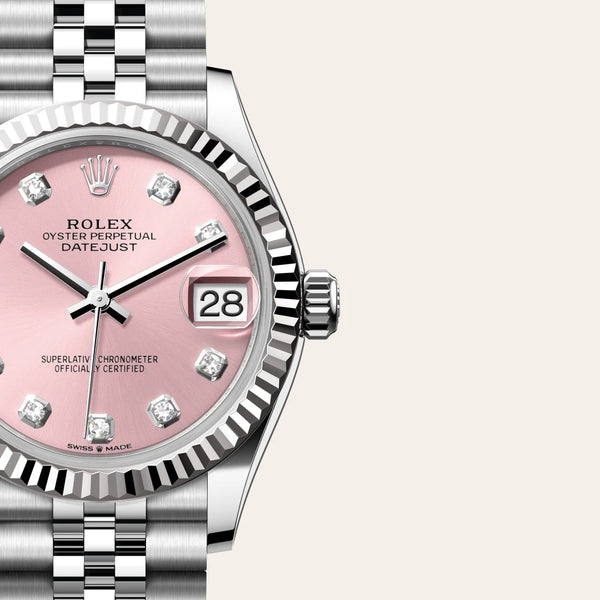rolex datejust in white rolesor - combination of oystersteel and white gold, m278274-0032 - Date & Time