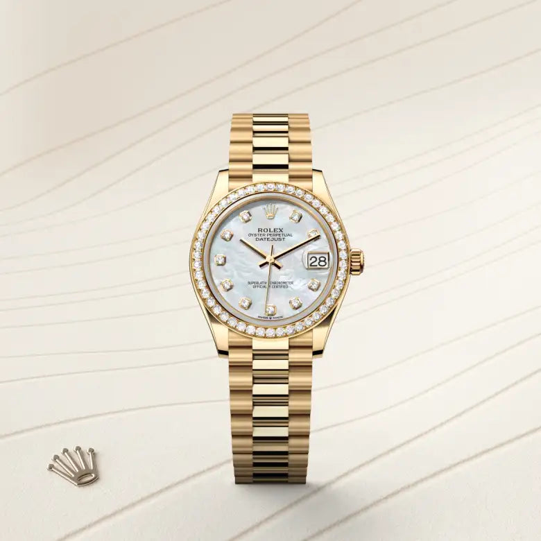 rolex datejust in 18 ct yellow gold, m278288rbr-0006 - Date & Time