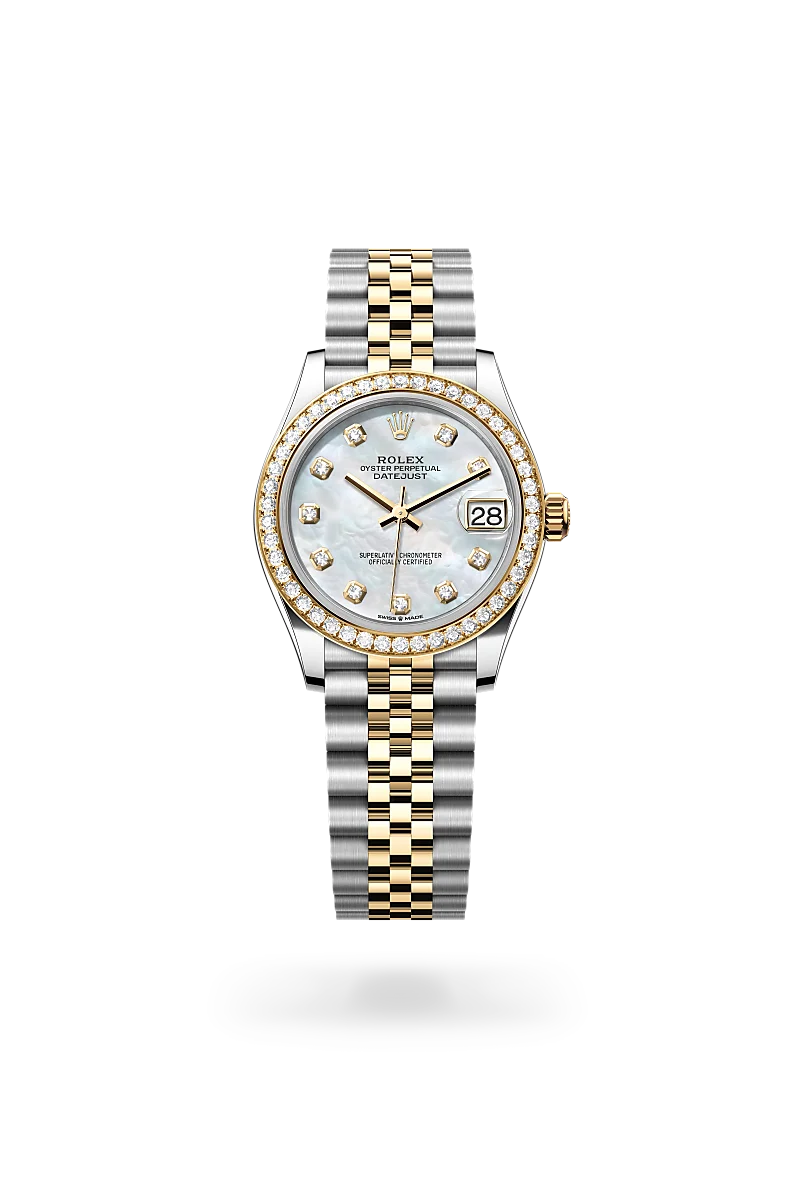 rolex datejust in yellow rolesor - combination of oystersteel and yellow gold, m278383rbr-0028 - Date & Time