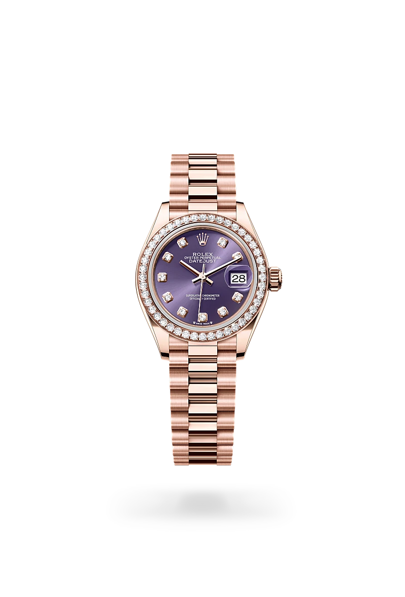 rolex lady-datejust in 18 ct everose gold, m279135rbr-0020 - Date & Time