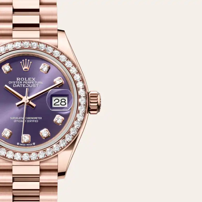 rolex lady-datejust in 18 ct everose gold, m279135rbr-0020 - Date & Time