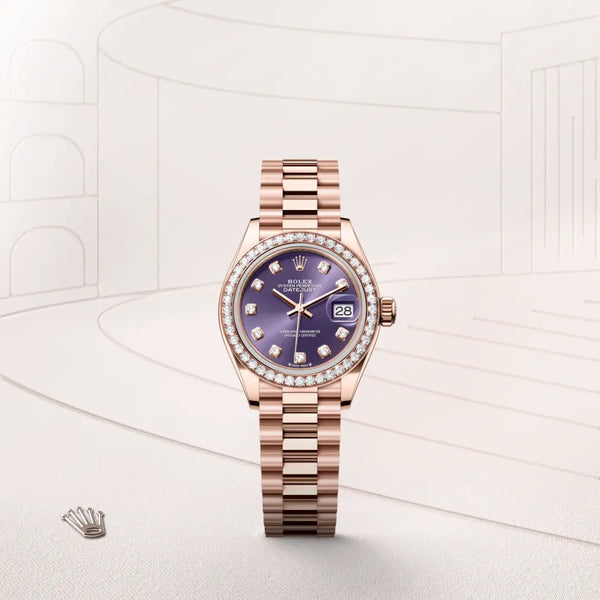 rolex lady-datejust in 18 ct everose gold, m279135rbr-0020 - Date & Time