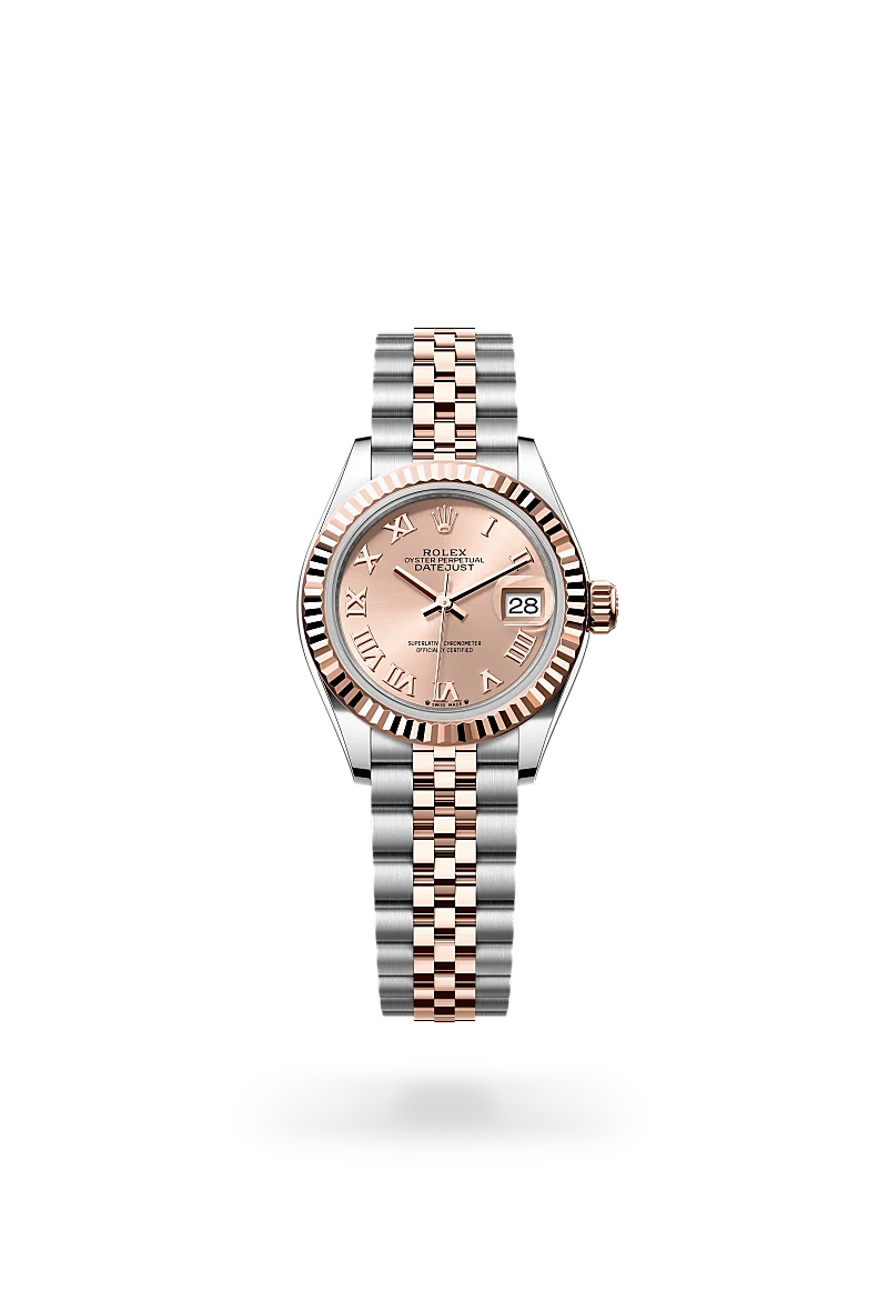 rolex lady-datejust in everose rolesor - combination of oystersteel and everose gold, m279171-0025 - Date & Time