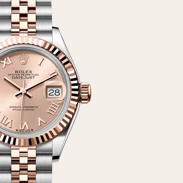 rolex lady-datejust in everose rolesor - combination of oystersteel and everose gold, m279171-0025 - Date & Time