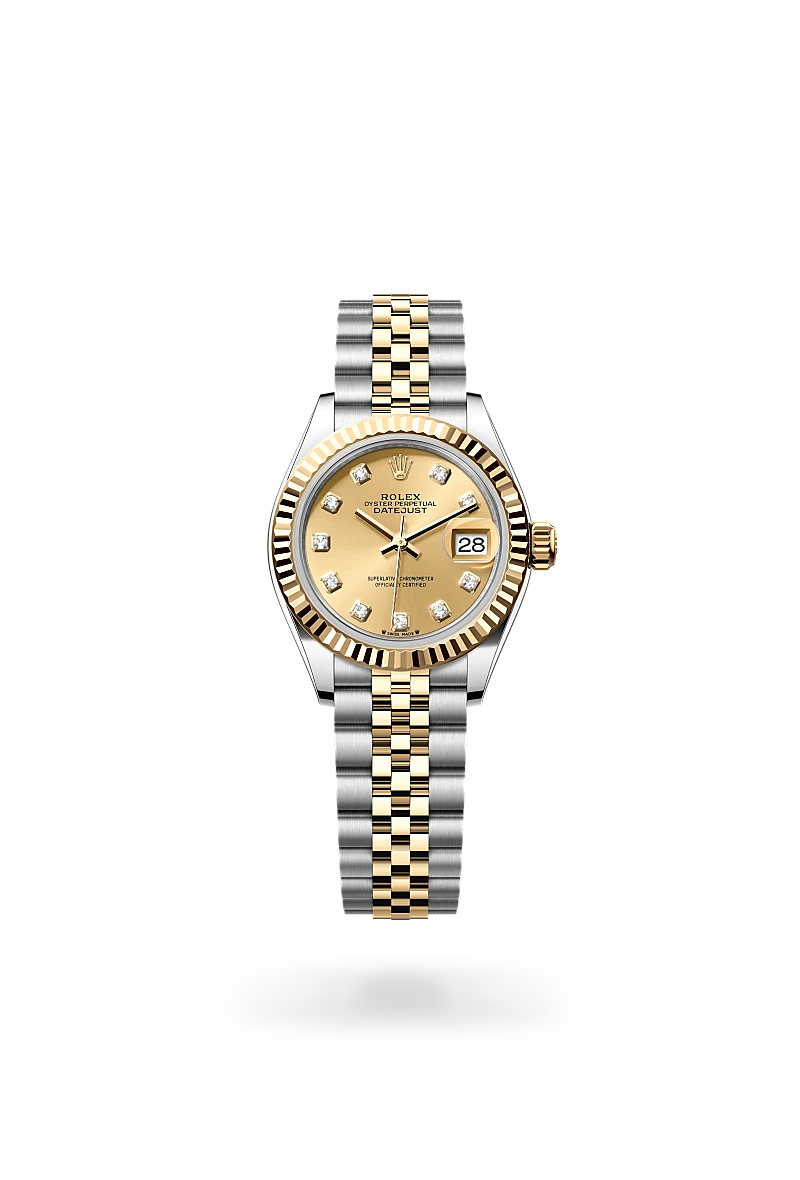 rolex lady-datejust in yellow rolesor - combination of oystersteel and yellow gold, m279173-0011 - Date & Time