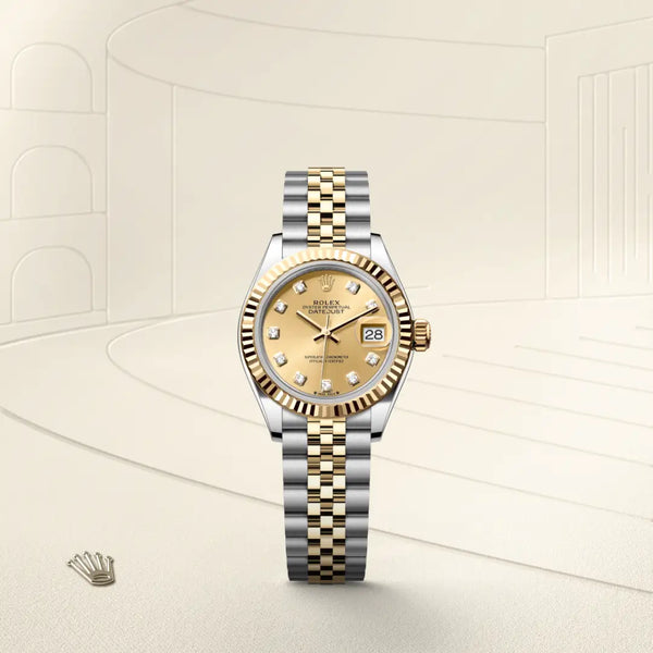rolex lady-datejust in yellow rolesor - combination of oystersteel and yellow gold, m279173-0011 - Date & Time