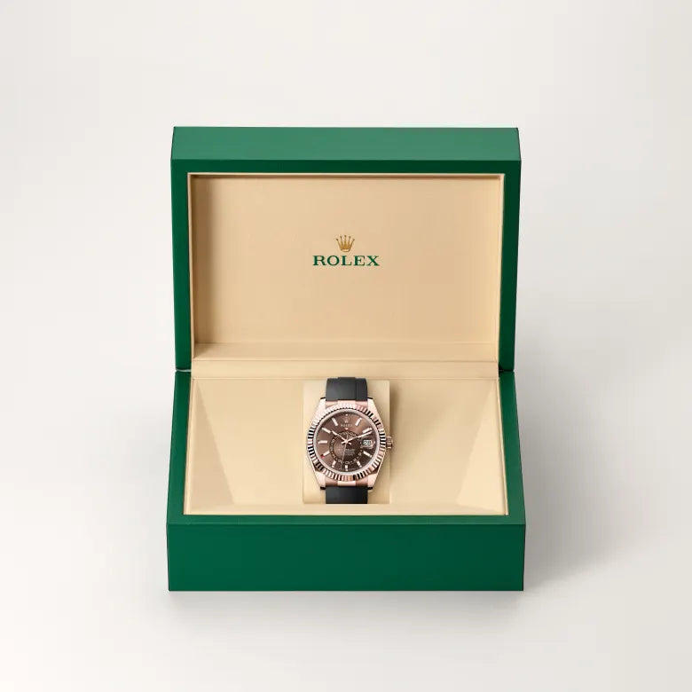 rolex sky-dweller in 18 ct everose gold, m336235-0002 - Date & Time