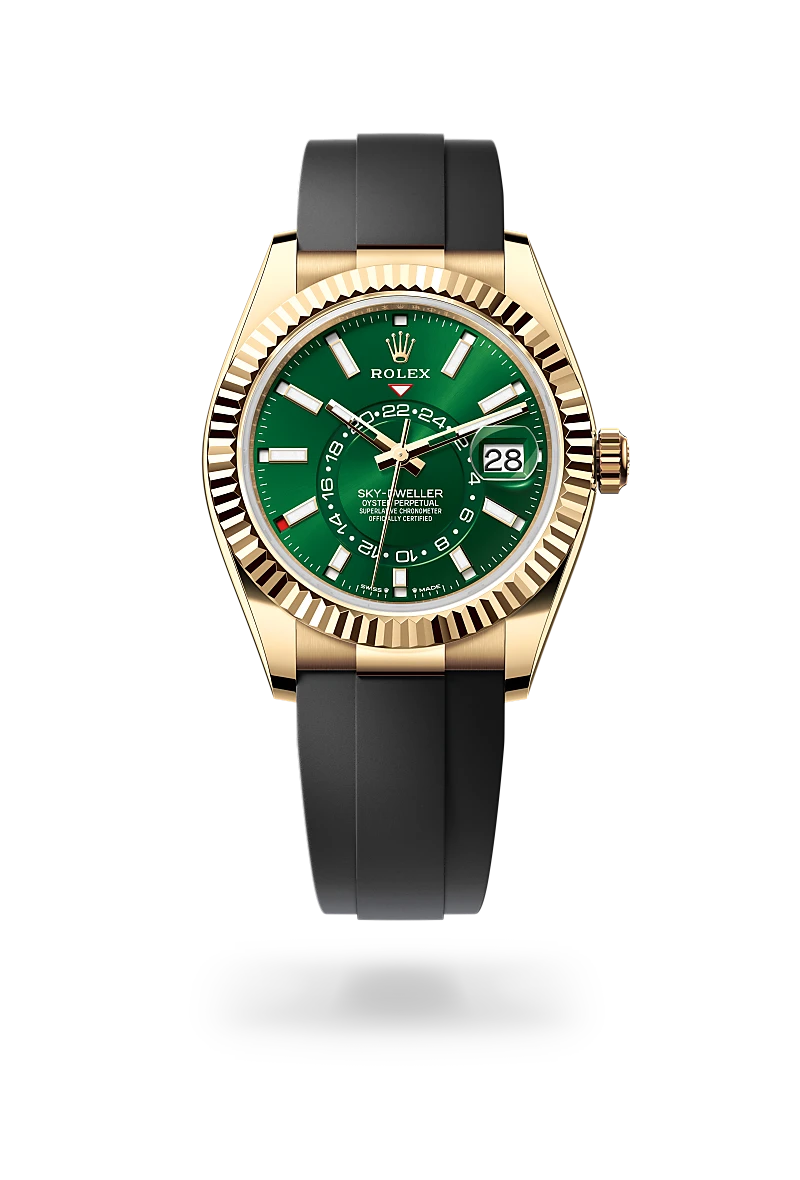 rolex sky-dweller in 18 ct yellow gold, m336238-0004 - Date & Time