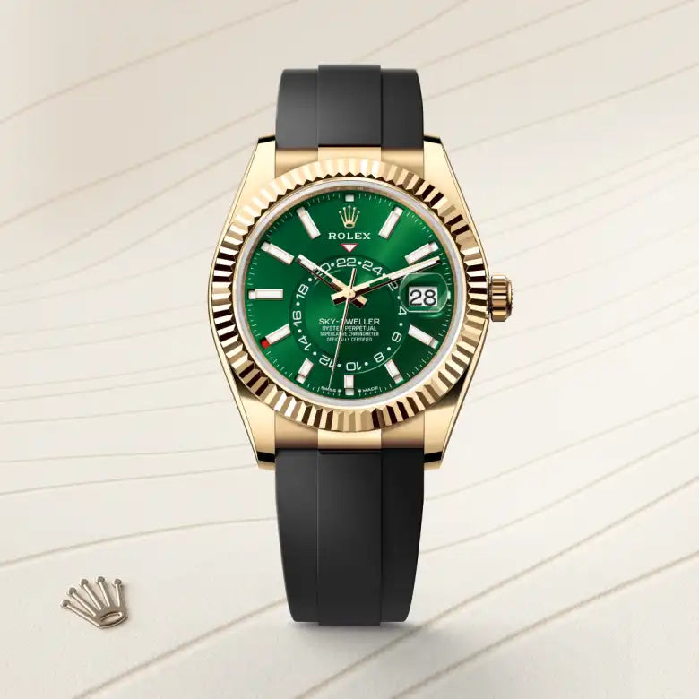 rolex sky-dweller in 18 ct yellow gold, m336238-0004 - Date & Time