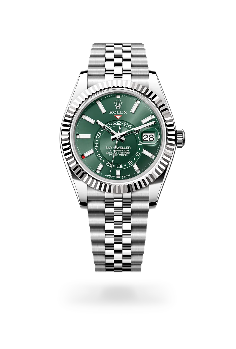rolex sky-dweller in white rolesor - combination of oystersteel and white gold, m336934-0002 - Date & Time