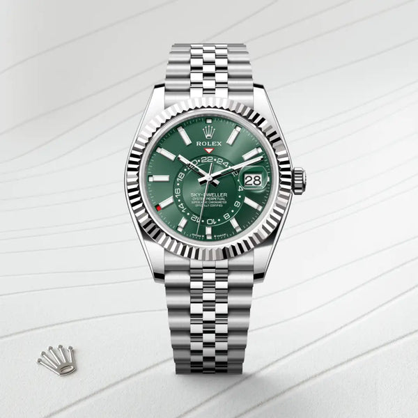 rolex sky-dweller in white rolesor - combination of oystersteel and white gold, m336934-0002 - Date & Time