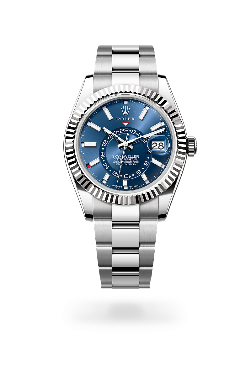 rolex sky-dweller in white rolesor - combination of oystersteel and white gold, m336934-0005 - Date & Time